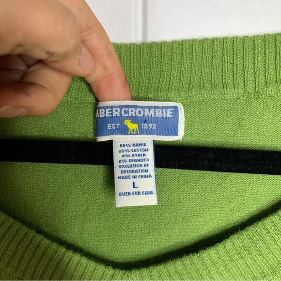 Vintage y2K Abercrombie green sweater size small - Picture 6 of 6